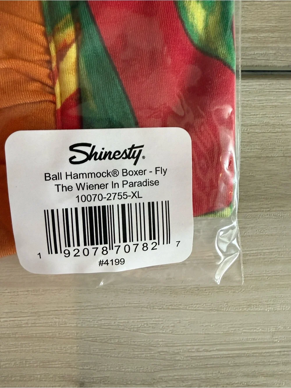 Shinesty Ball Hammock Boxer Fly The Weiner In Paradise Red XL NWT IN PACKAGE
